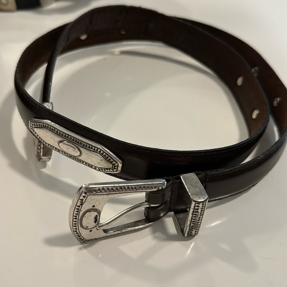 Vintage Brown Leather Belt